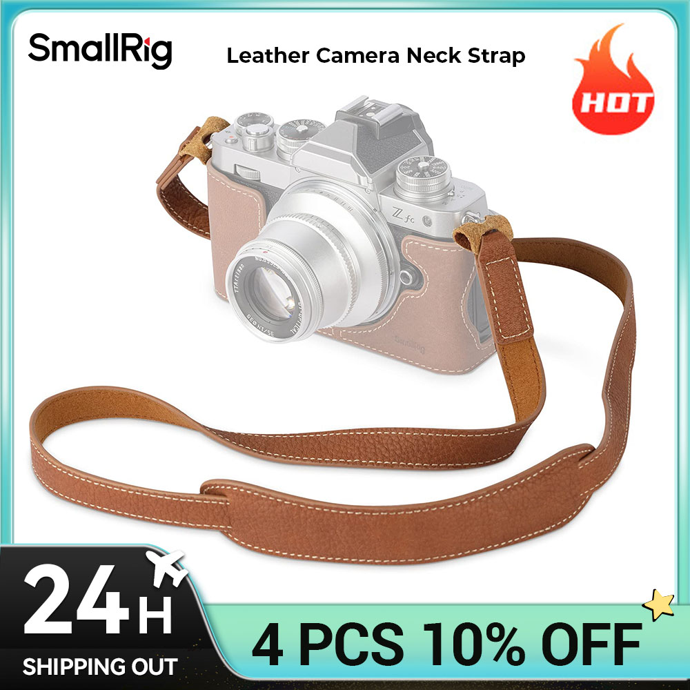 Camera Strap Leather - SmallRig Leather Camera Strap, Vintage Brown