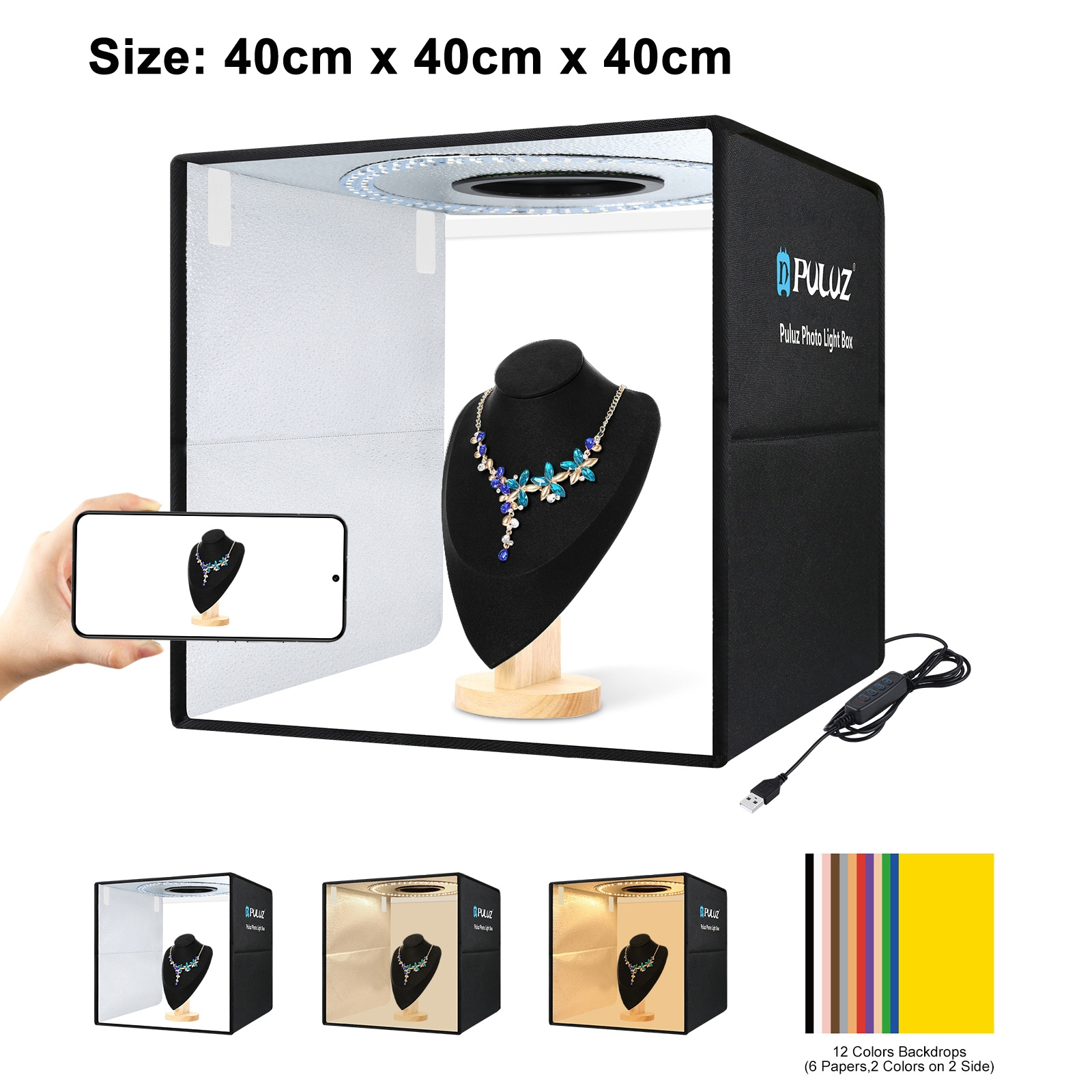 Photography Desk - PULUZ 40cm Folding Portable Ring Light