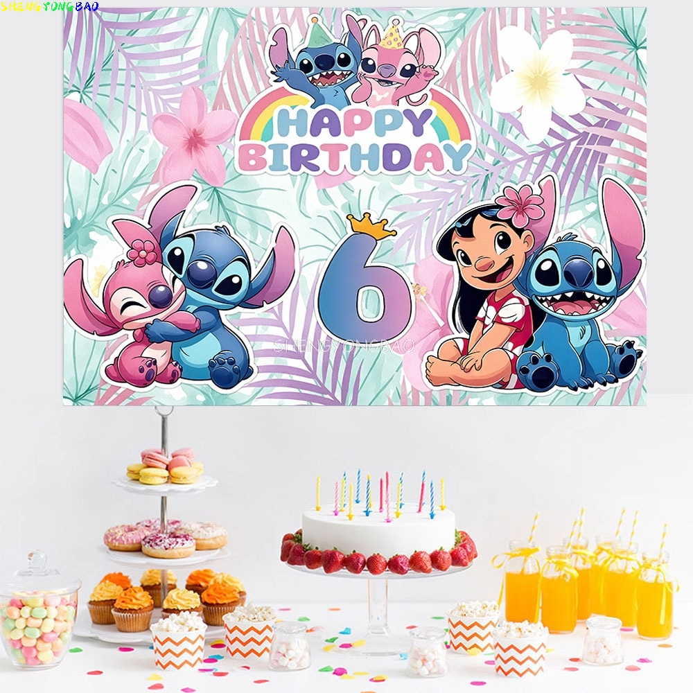 Photography Backdrop Muslin - Disney Lilo And Stitch Theme Background