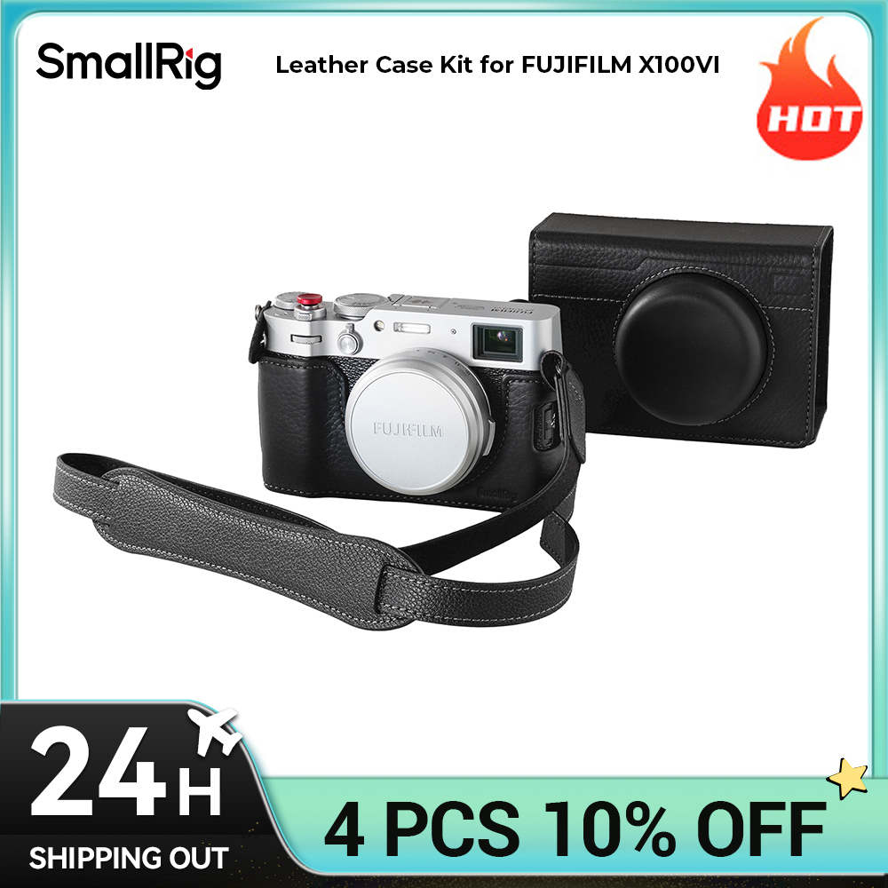 Camera Strap Leather - SmallRig X100VI Leather Half Case Kit