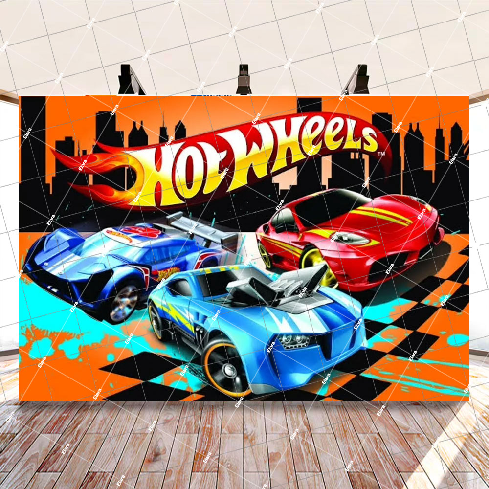 Photography Backdrop Muslin - Disney Pixar Cars Lightning Mcqueen Racing