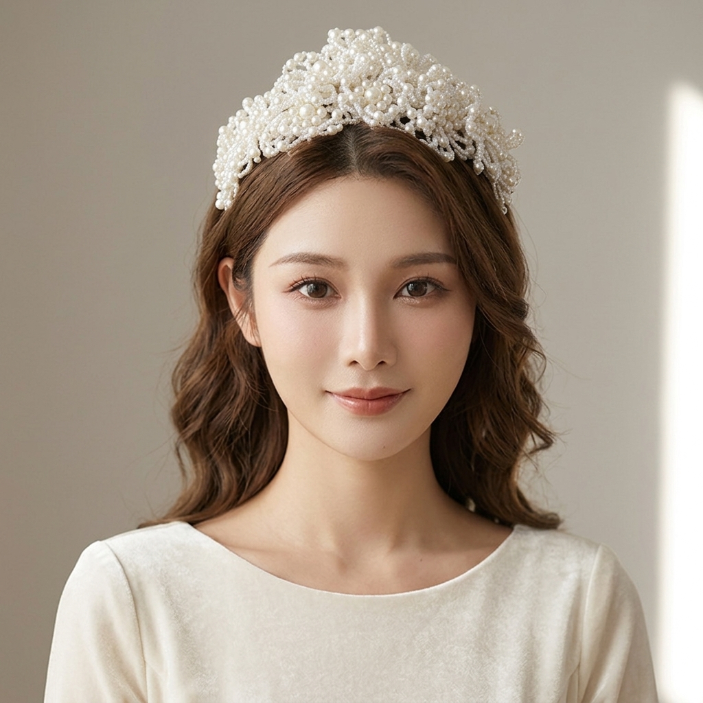 Photography Is - Pearl Crown Headpiece For Wedding Bridal