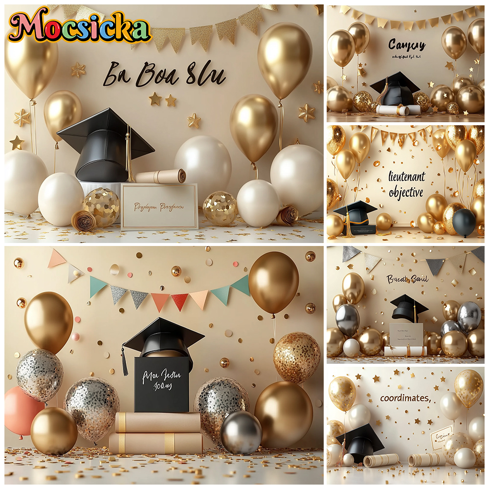 Photography Backdrop Muslin - Mocsicka Graduation Photography Background Doctor's Hat