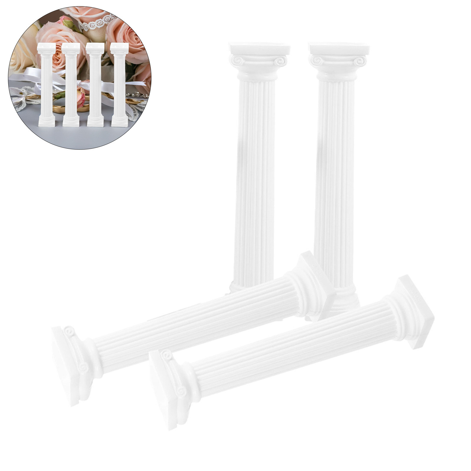 Photography Desk - 4Pcs Roman Pillar Decor Stylish Mini