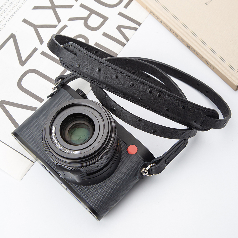 Camera Strap Leather - Genuine Cowhide Leather Durable Cross Body