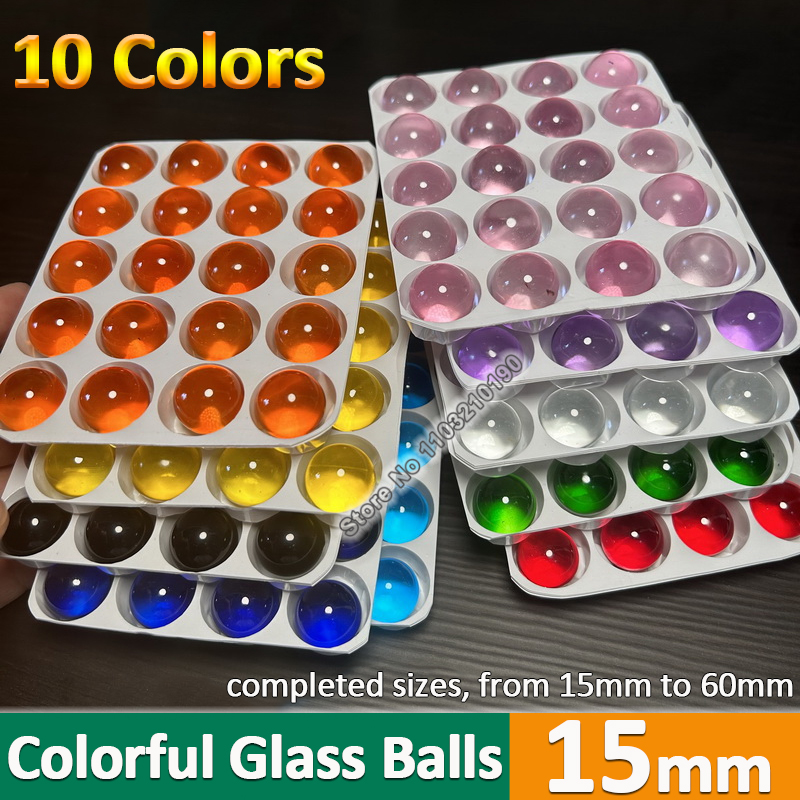 Photography Game - 10/20pcs Solid Color Glass Balls 15mm