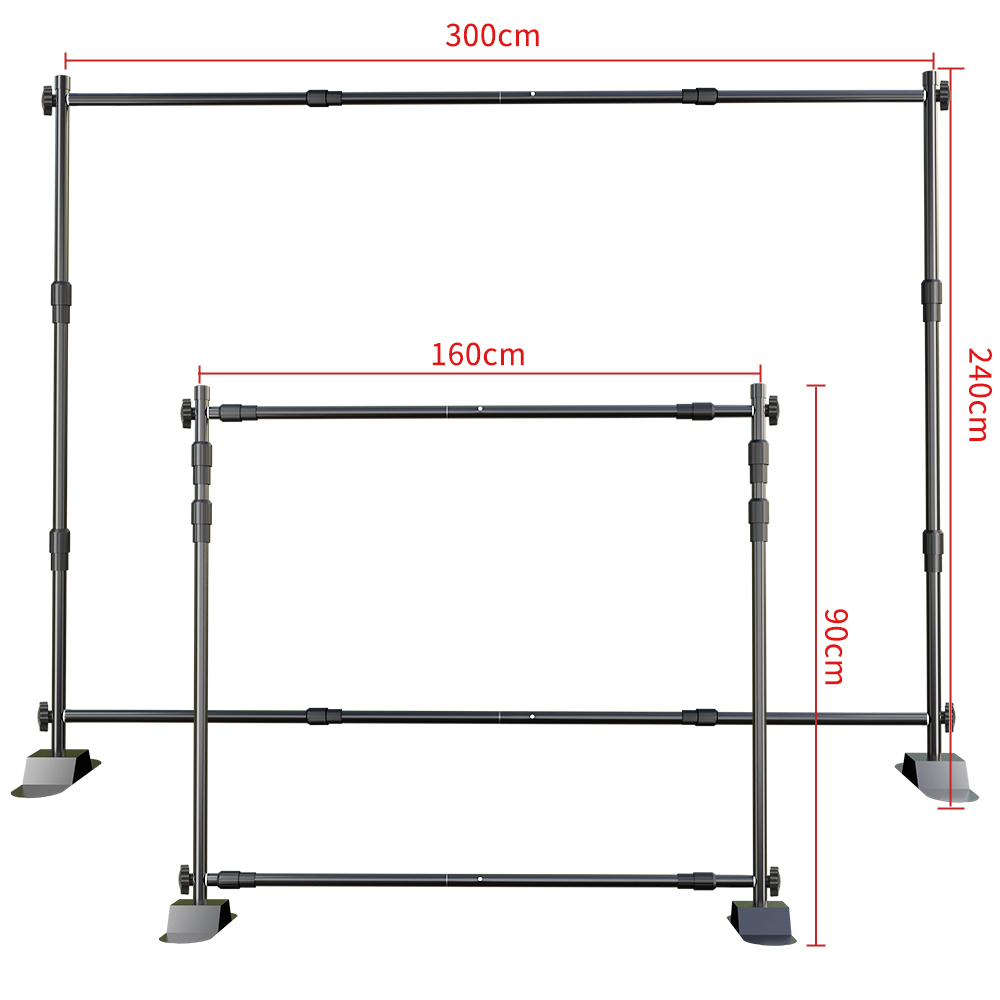 Photography Backdrop Muslin - New ModelsDouble-Crossbar Backdrop Background Stand Frame