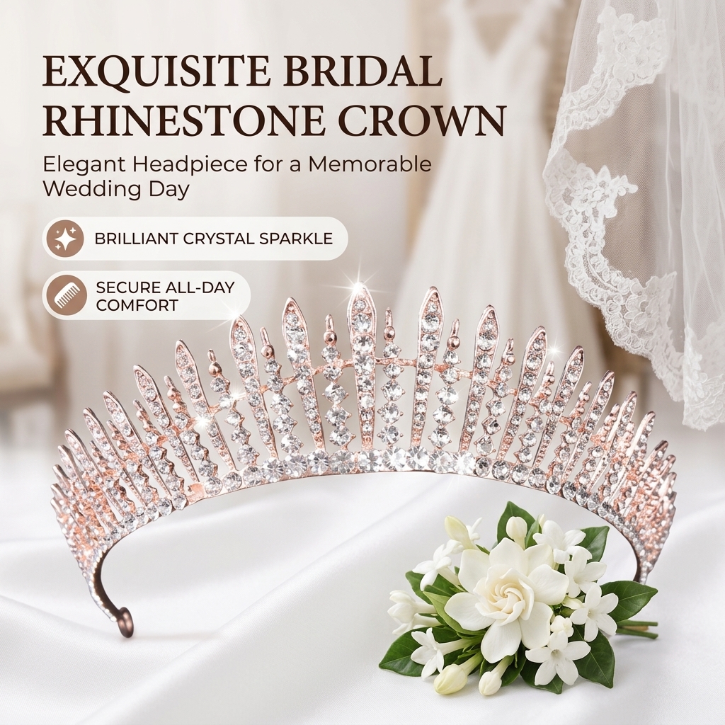 Photography Is - Bridal Crystal-Crown Headband Rhinestone Alloy Hair