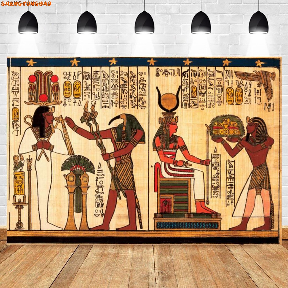 Ancient Egypt Fresco Pattern B - Photography Backdrop Muslin reseña y precio