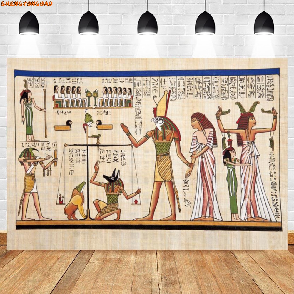 Ancient Egypt Fresco Pattern B - Photography Backdrop Muslin reseña y precio