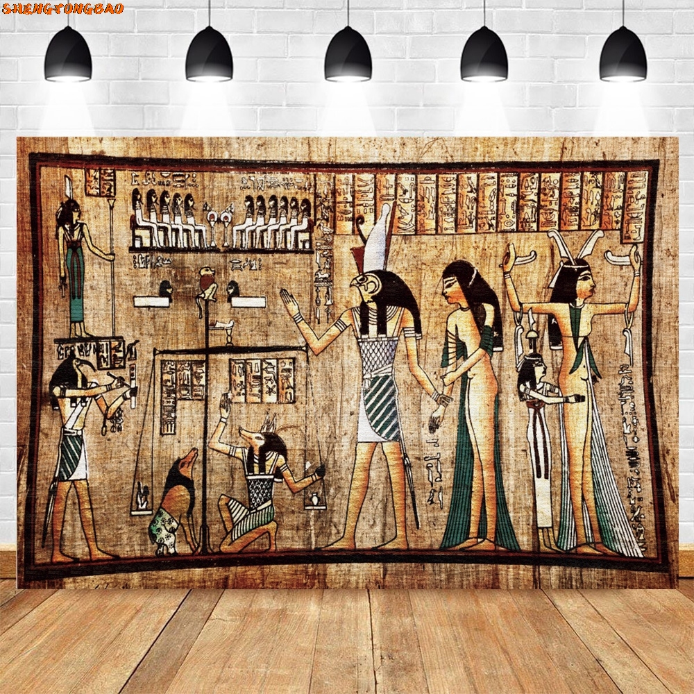Ancient Egypt Fresco Pattern B - Photography Backdrop Muslin reseña y precio