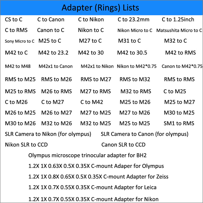 RMS to C Mount Microscope Came - Lens Adapter Ring reseña y precio