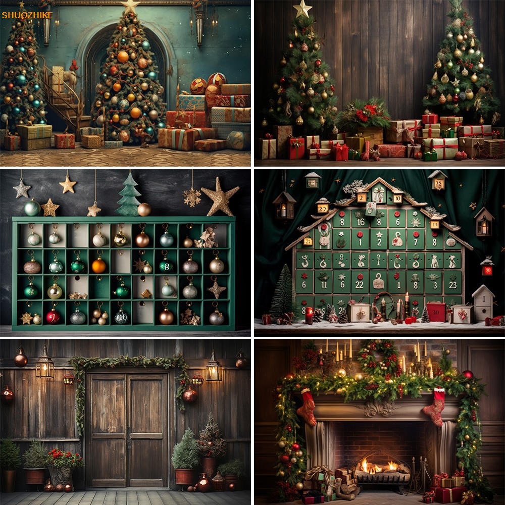 Christmas Backdrop Xmas Tree G - Photography Backdrop Muslin reseña y precio