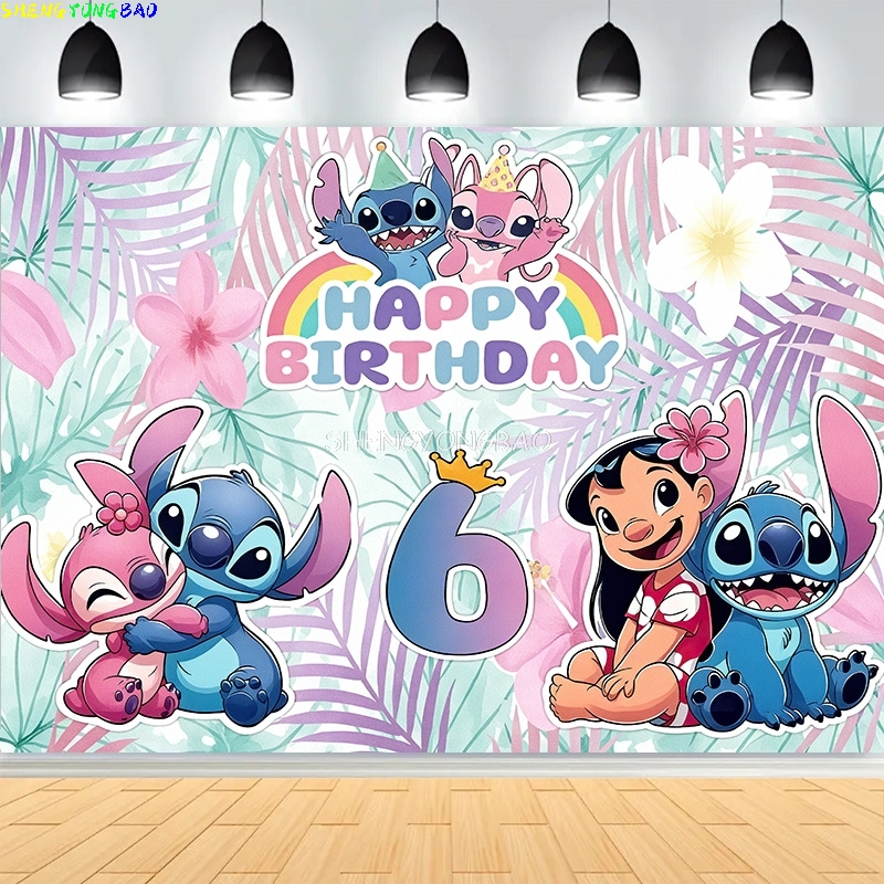Disney Lilo And Stitch Theme B - Photography Backdrop Muslin reseña y precio