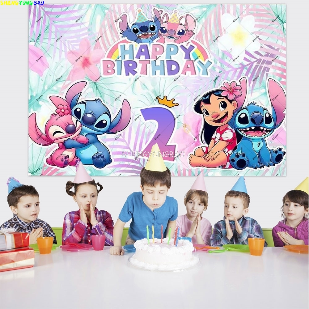 Disney Lilo And Stitch Theme B - Photography Backdrop Muslin reseña y precio