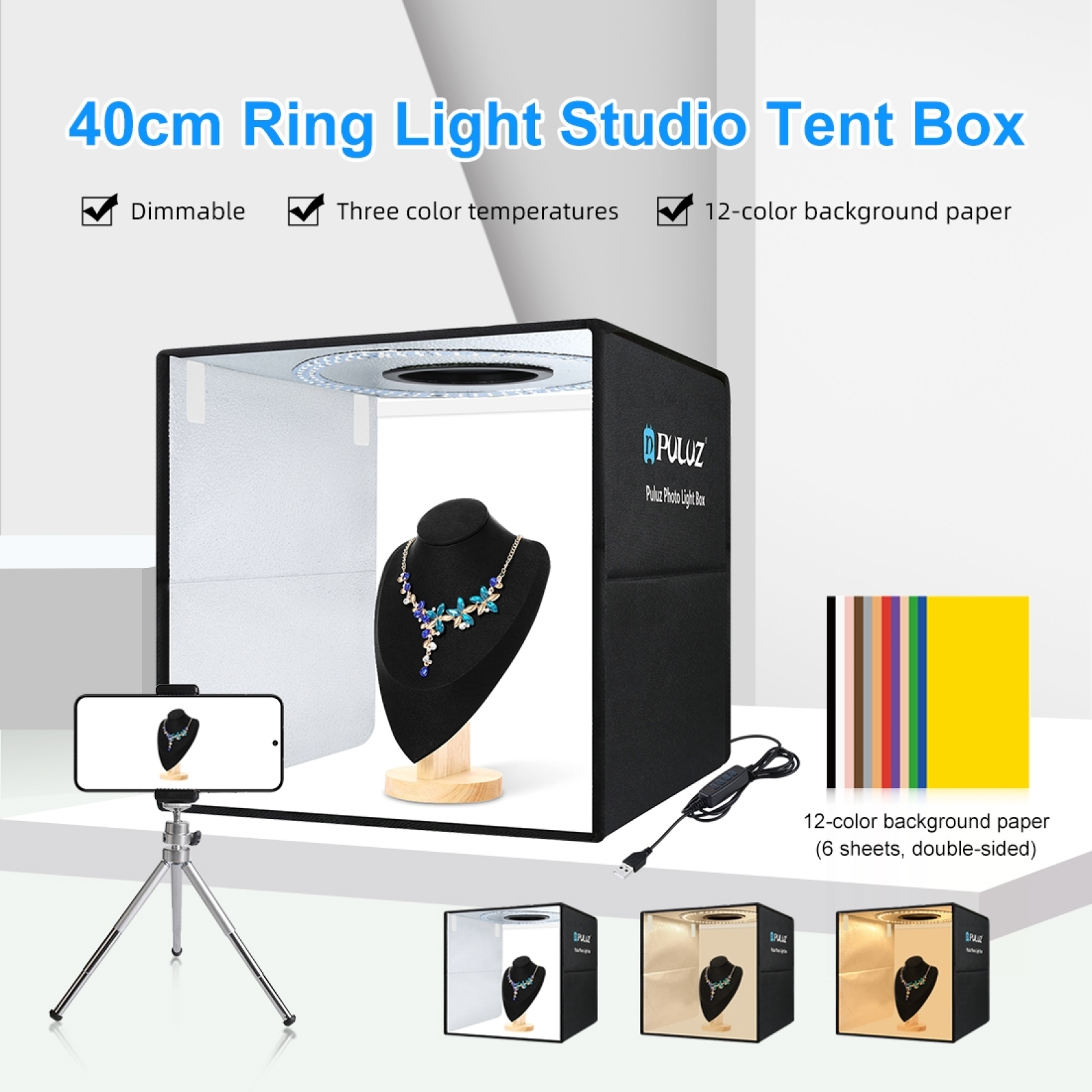 PULUZ 40cm Folding Portable Ri - Photography Desk reseña y precio