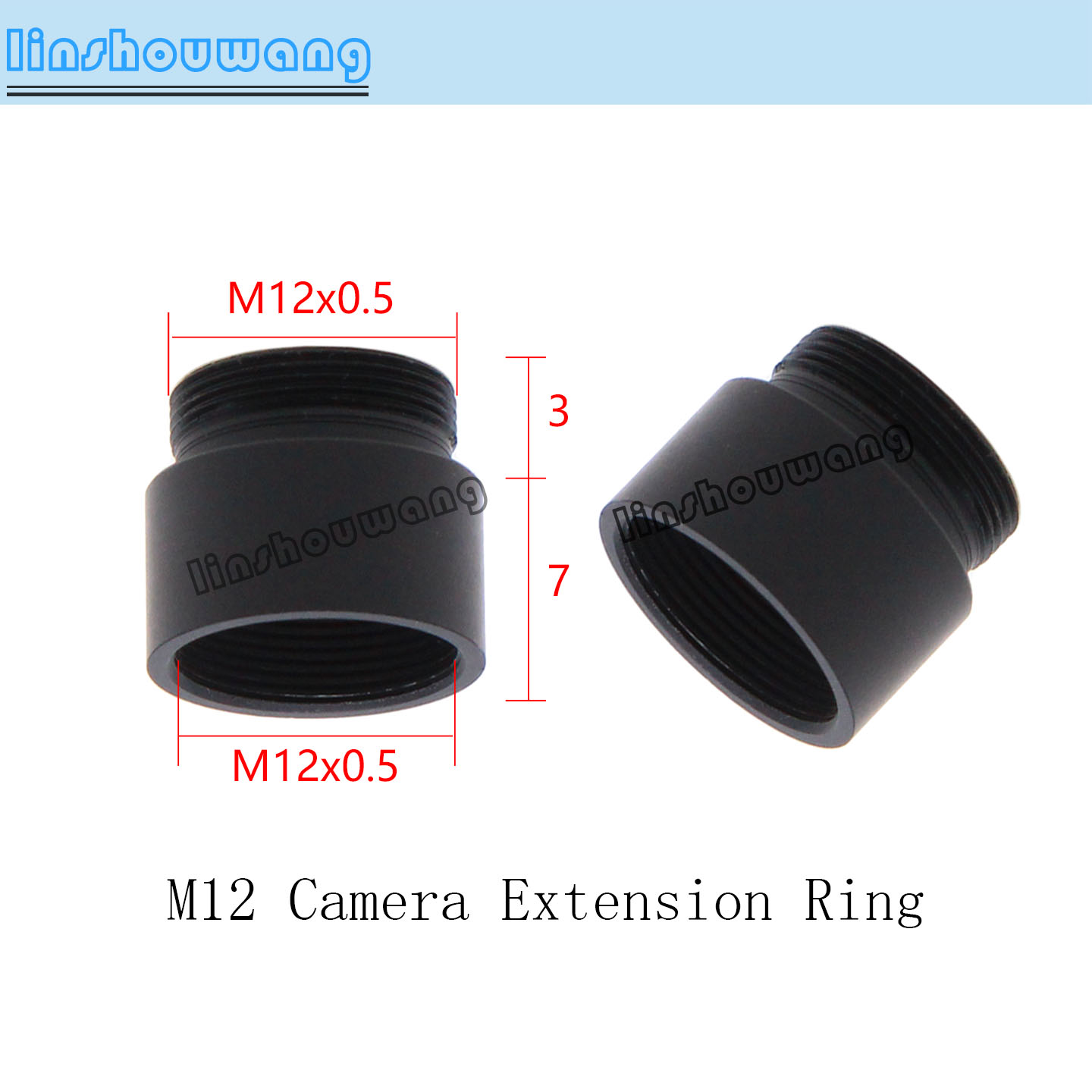 M12 Interface Threaded Extensi - Lens Adapter Ring reseña y precio
