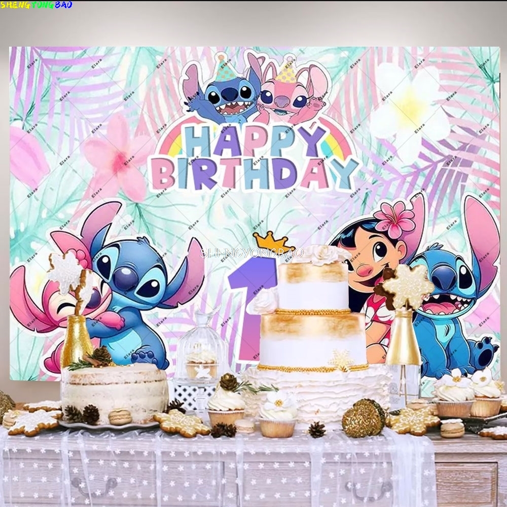 Disney Lilo And Stitch Theme B - Photography Backdrop Muslin reseña y precio