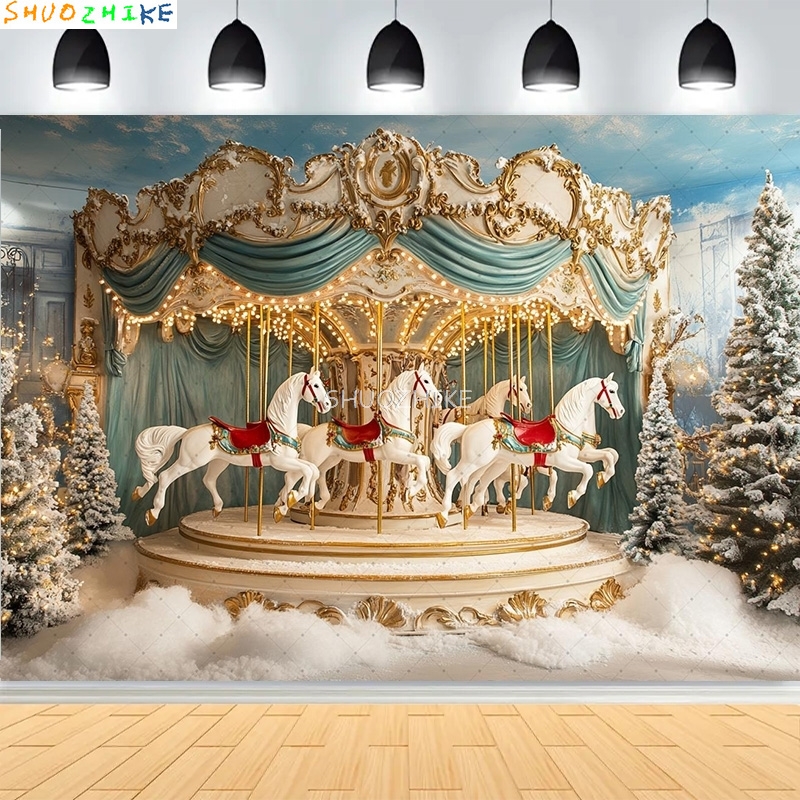 Christmas Day Wreath Family Ne - Photography Backdrop Muslin reseña y precio