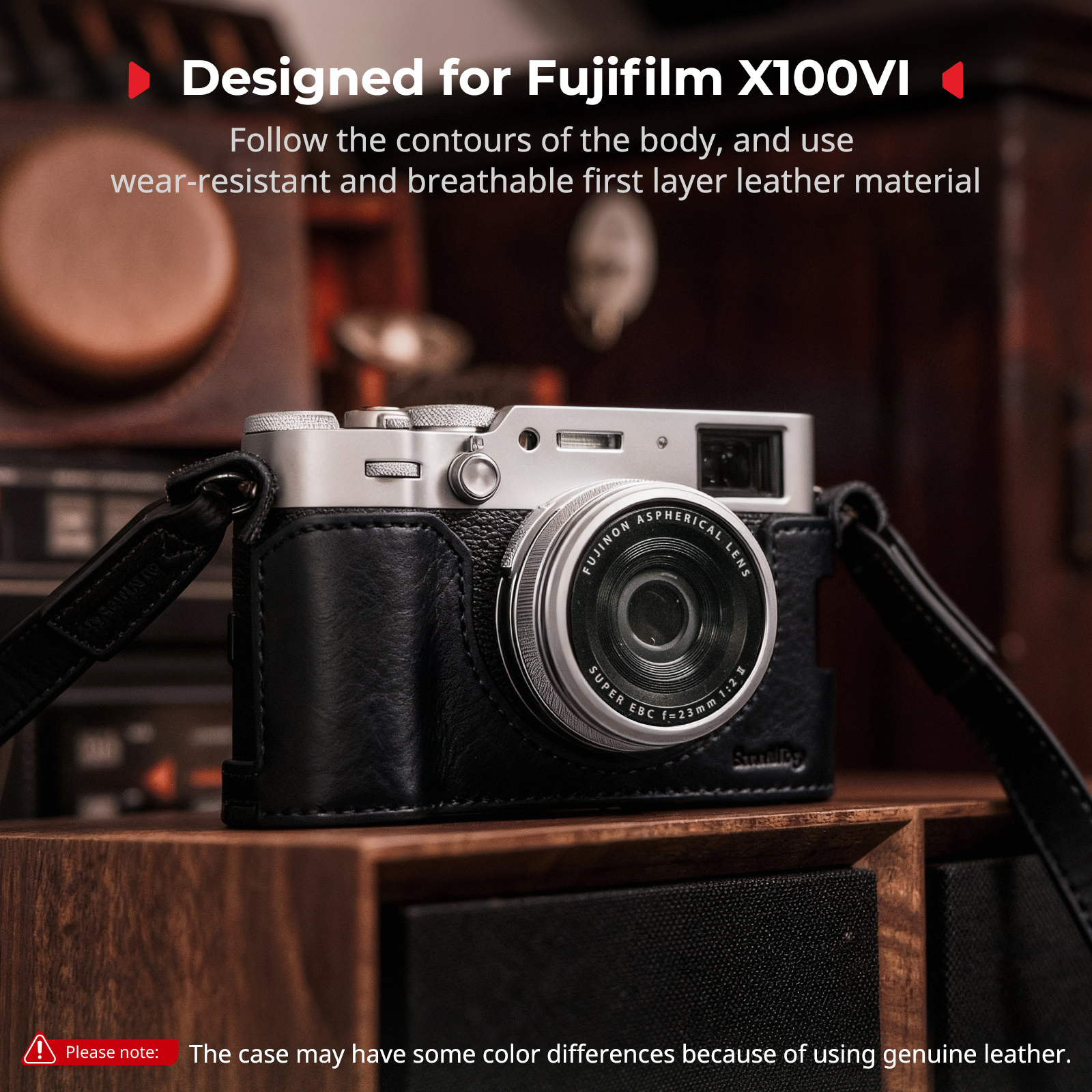 SmallRig  X100VI Leather Half  - Camera Strap Leather reseña y precio
