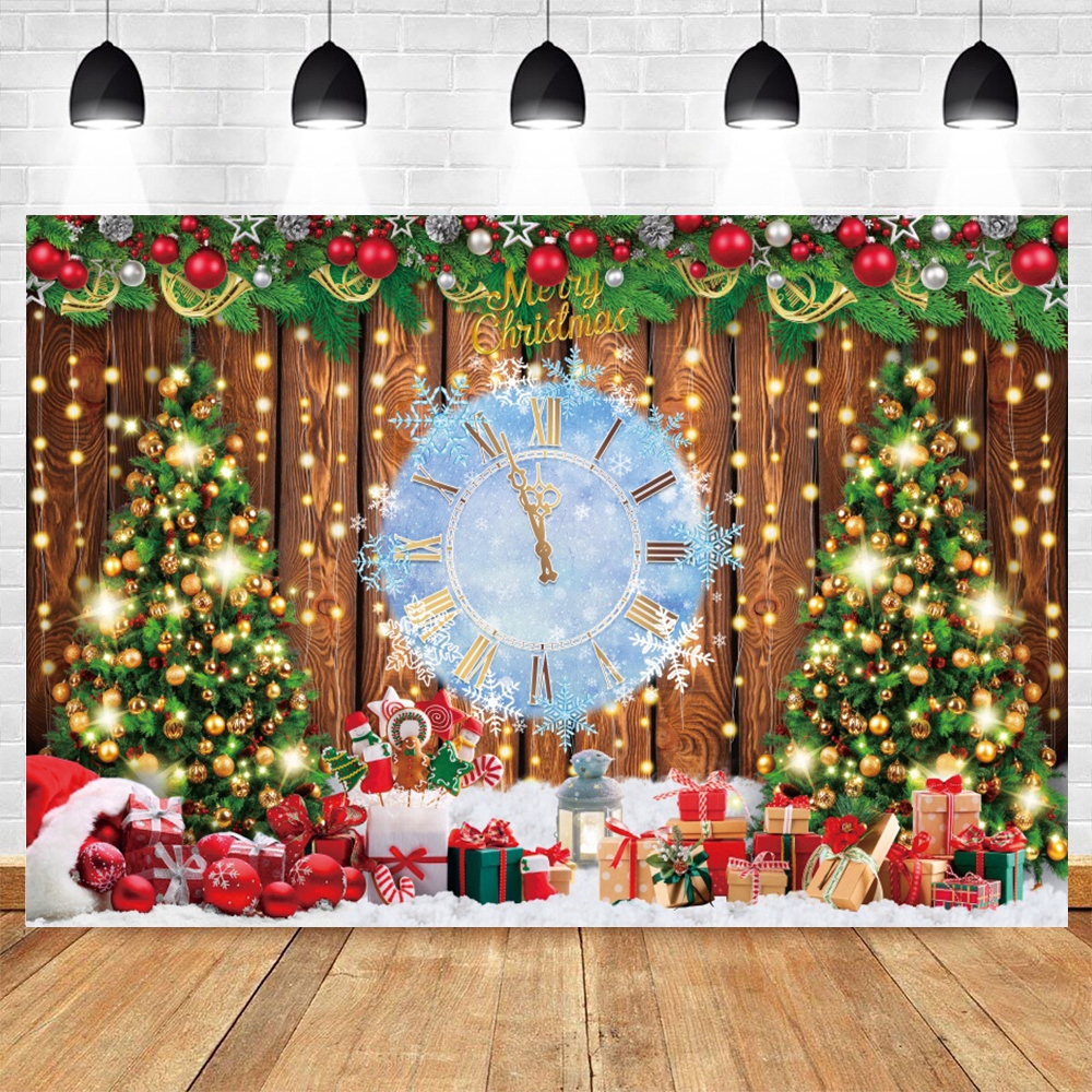 Winter Christmas Photography B - Photography Backdrop Muslin reseña y precio