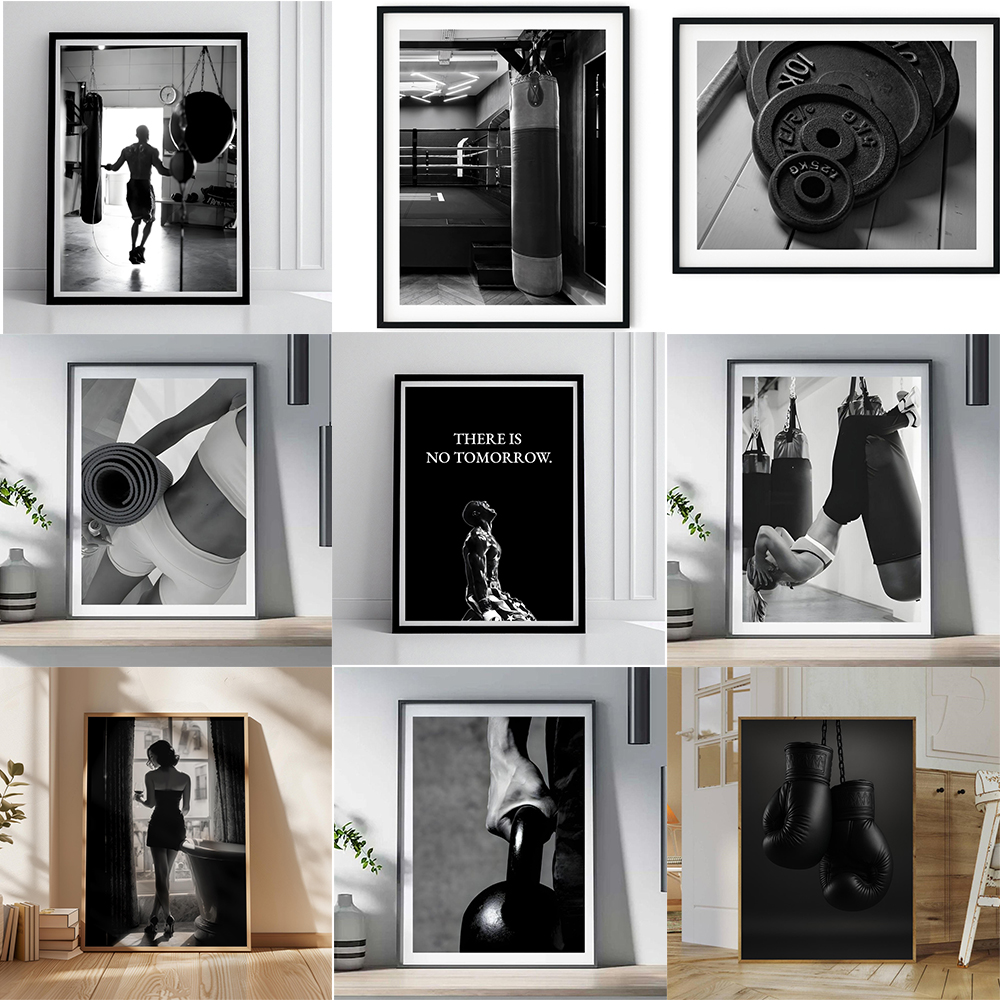 Black and White Boxing Poster  - Photography Training reseña y precio