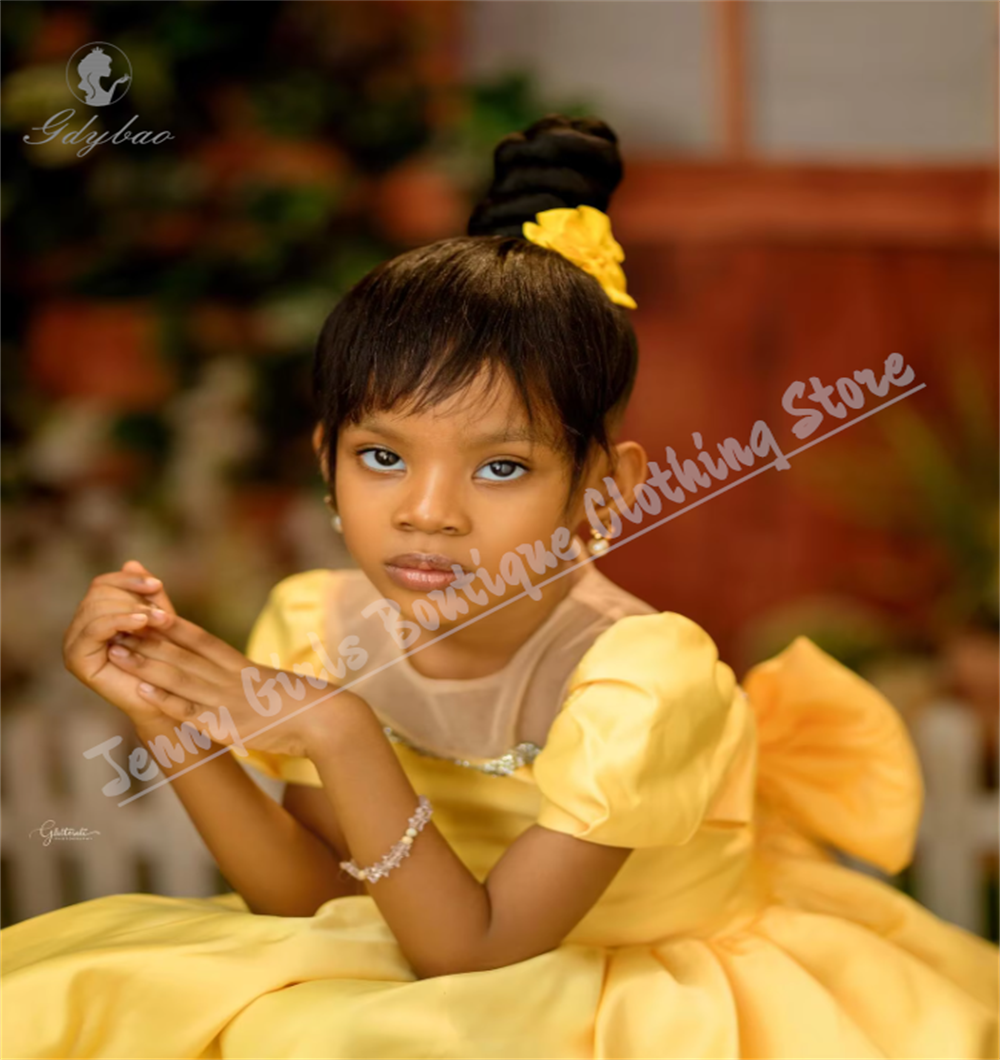 Flower Girl Dress Satin Knee-l - Photography Solo reseña y precio