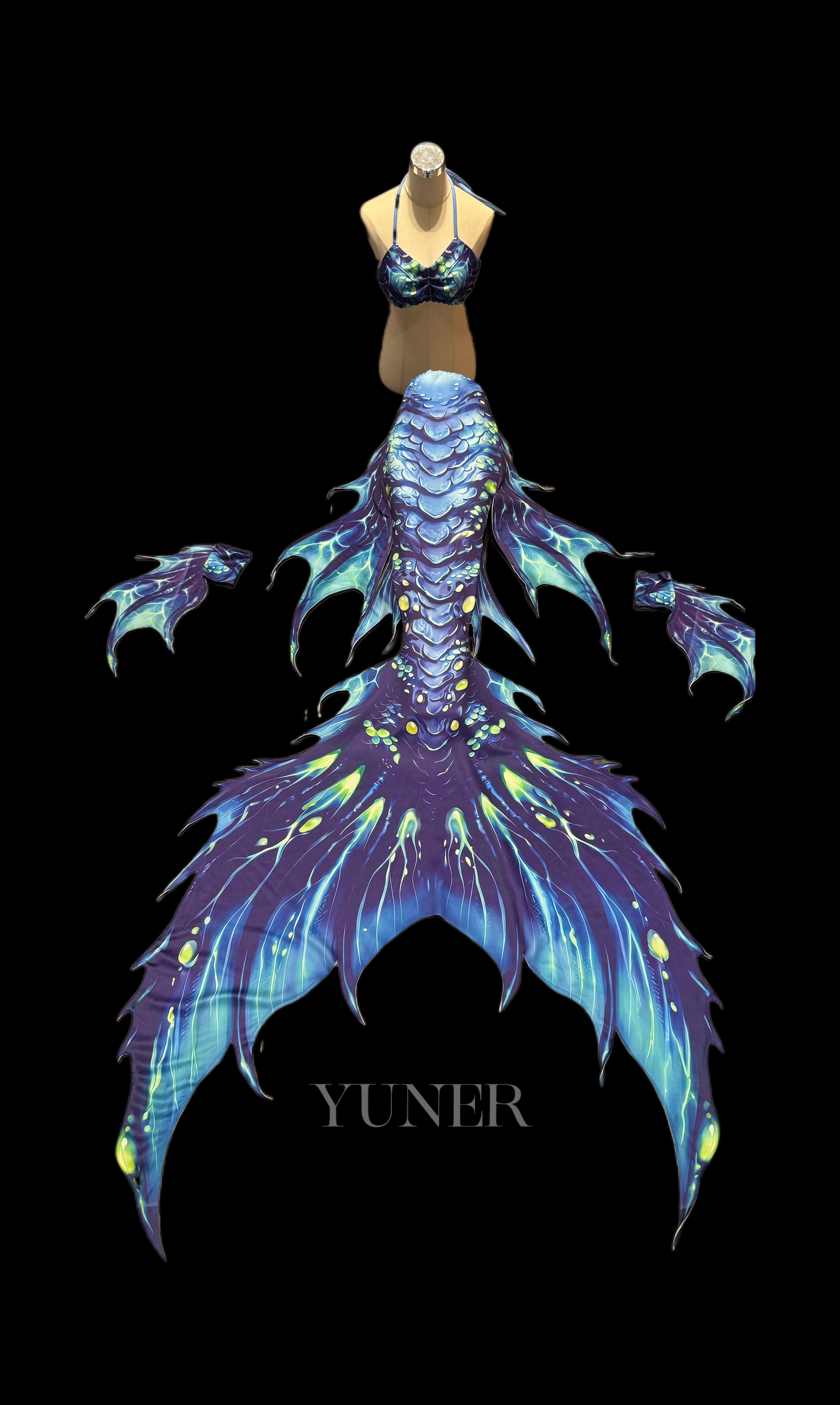 Venom Mermaid Tail COS Mermaid - Photography Training reseña y precio