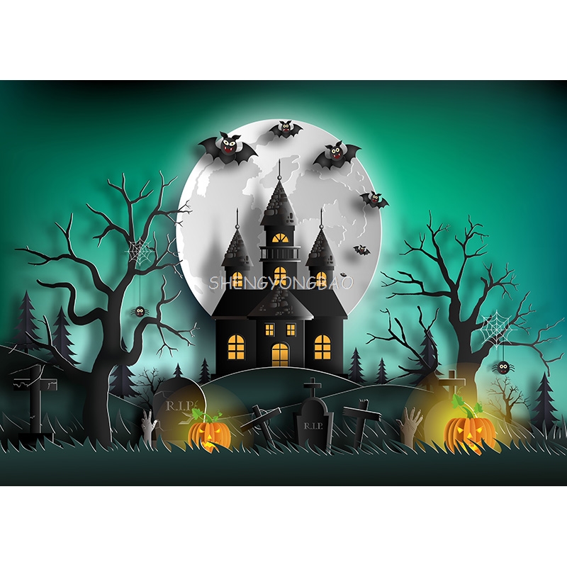 Halloween Backdrop Pumpkin Lan - Photography Backdrop Muslin reseña y precio