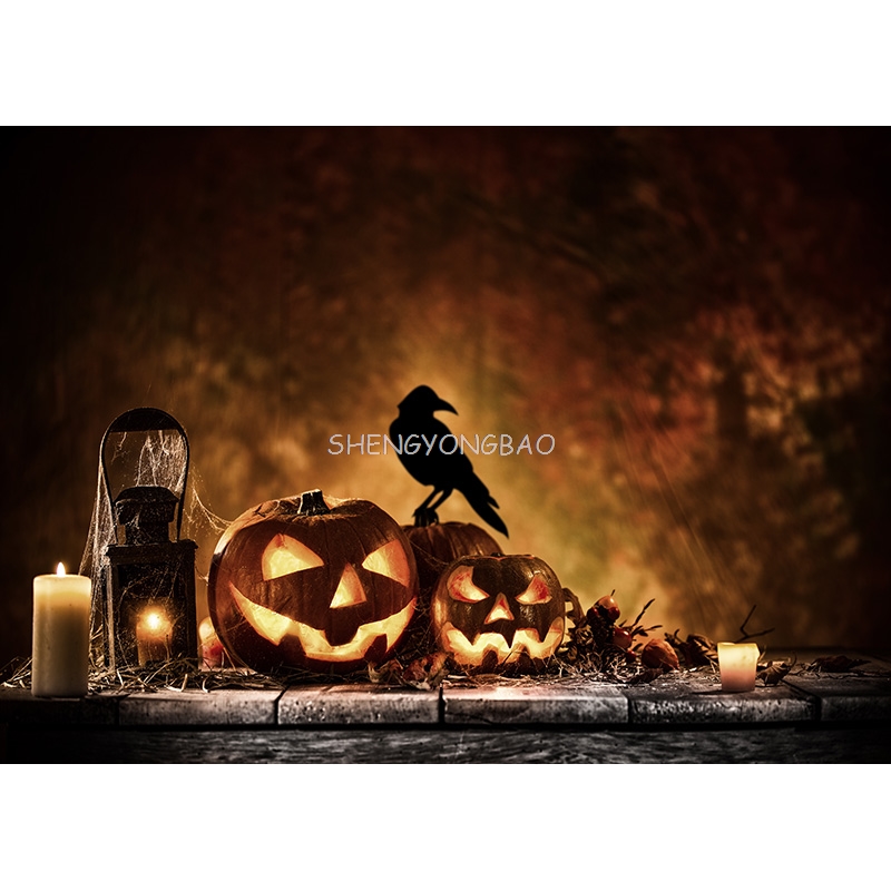 Halloween Backdrop Pumpkin Lan - Photography Backdrop Muslin reseña y precio