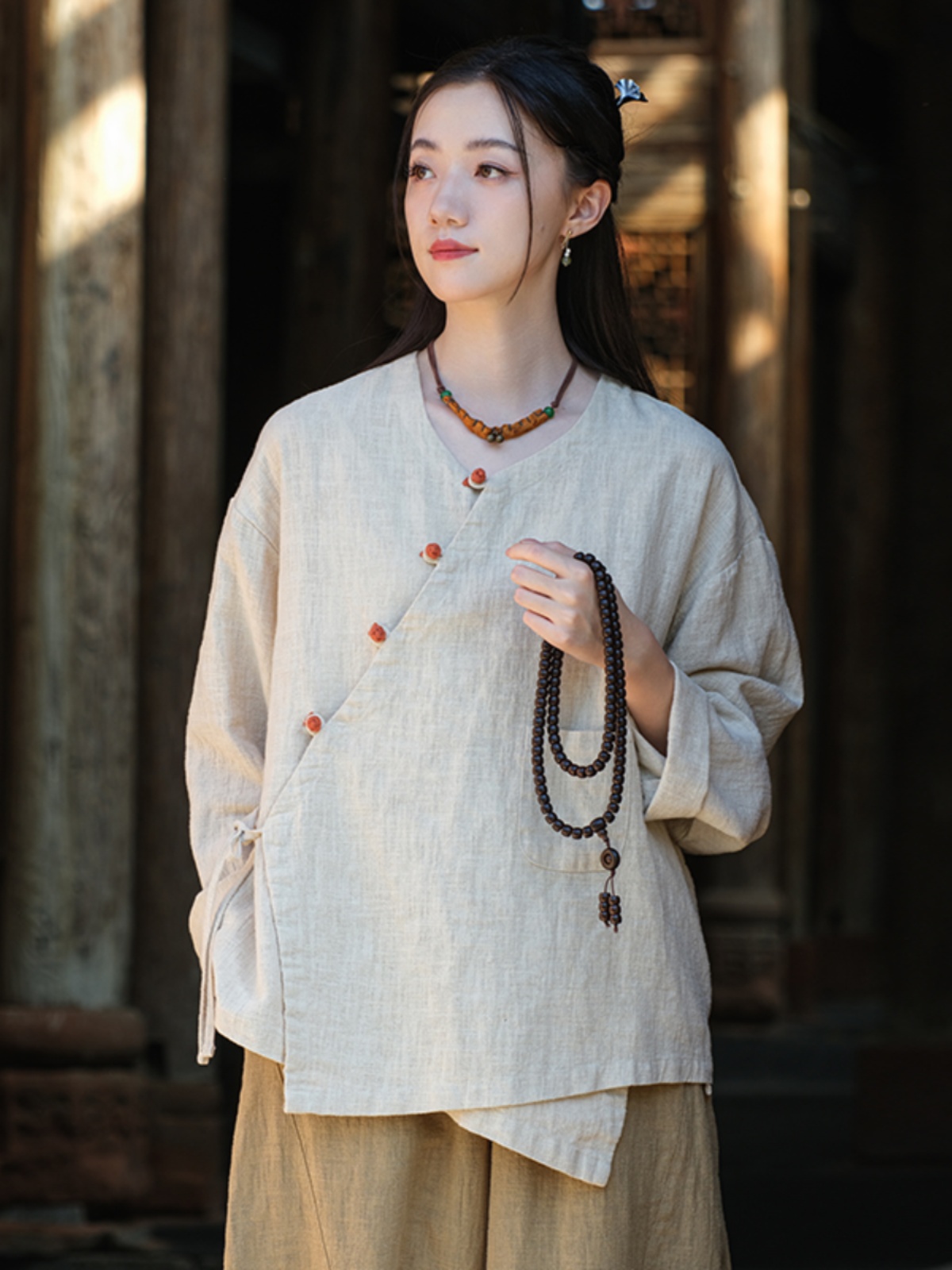 Retro Button up Cotton Linen S - Photography Jacket reseña y precio