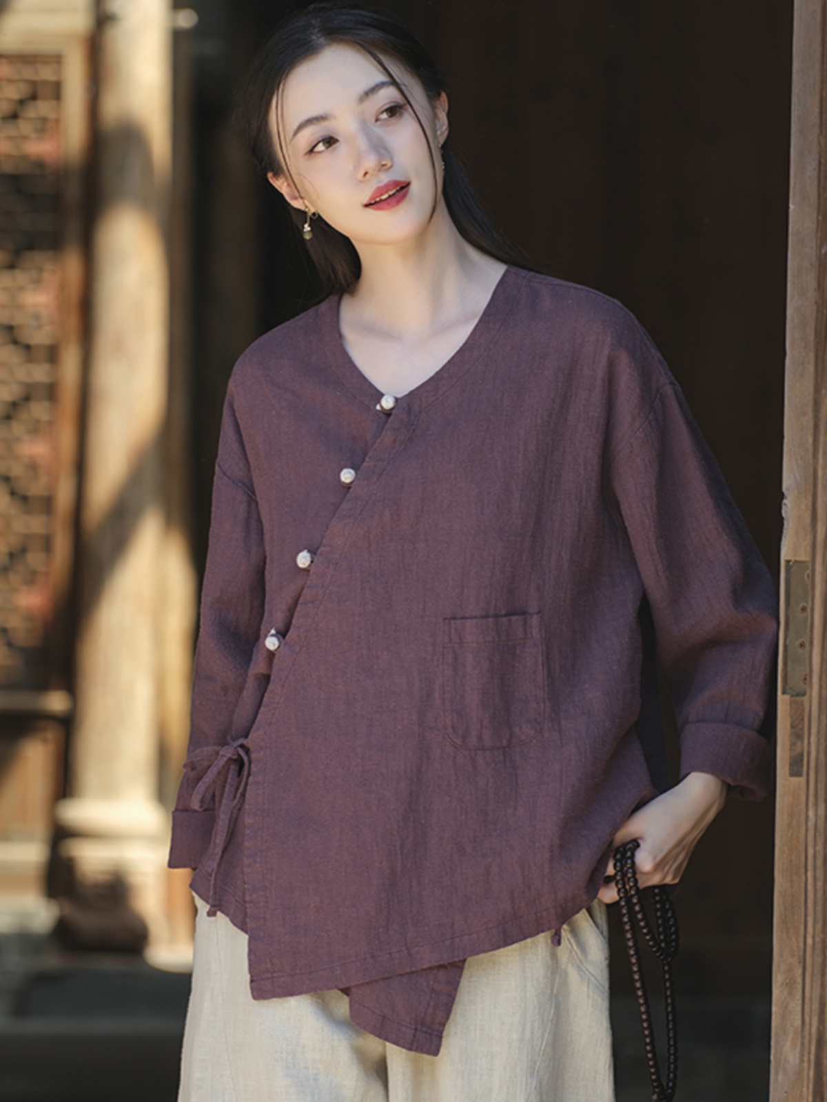 Retro Button up Cotton Linen S - Photography Jacket reseña y precio