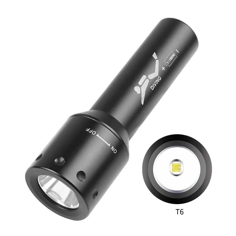 New T6 LED Diving Torch Long-R - Photography Is reseña y precio