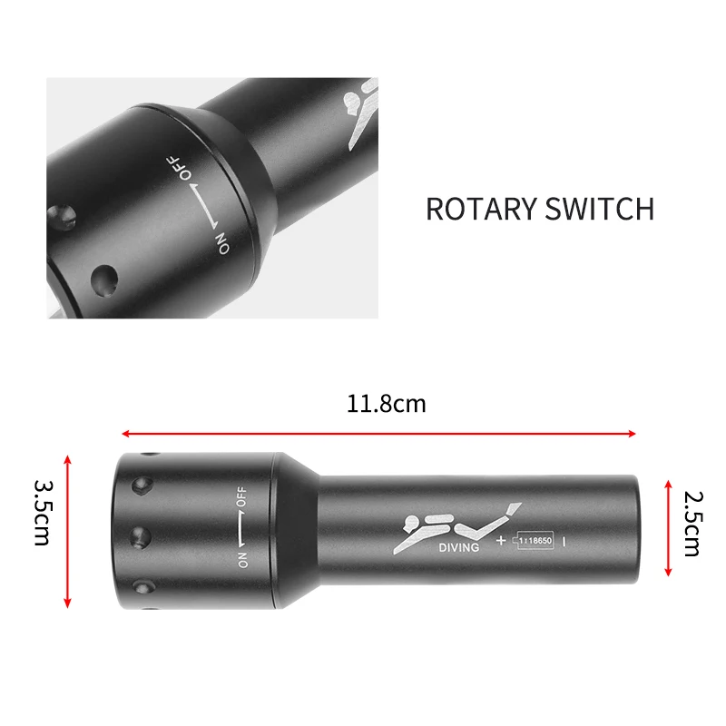 New T6 LED Diving Torch Long-R - Photography Is reseña y precio