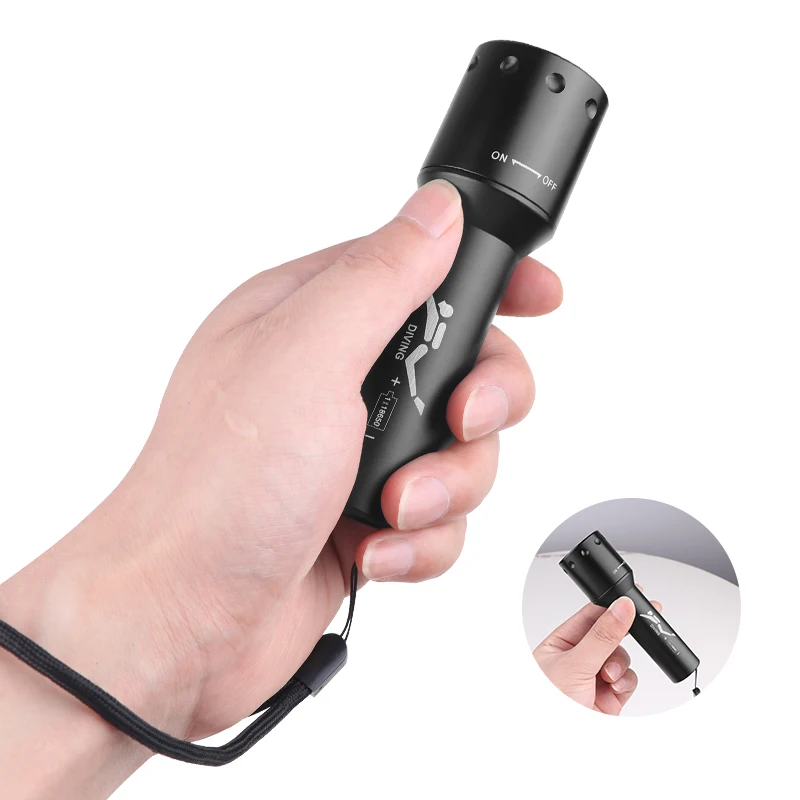 New T6 LED Diving Torch Long-R - Photography Is reseña y precio