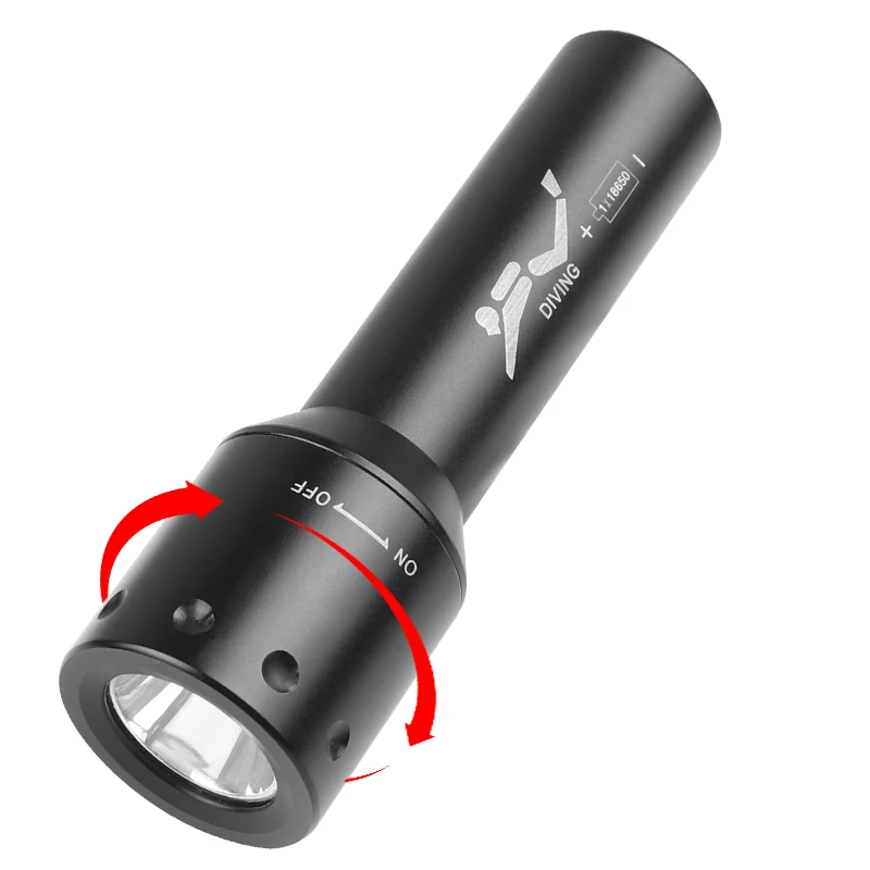 New T6 LED Diving Torch Long-R - Photography Is reseña y precio
