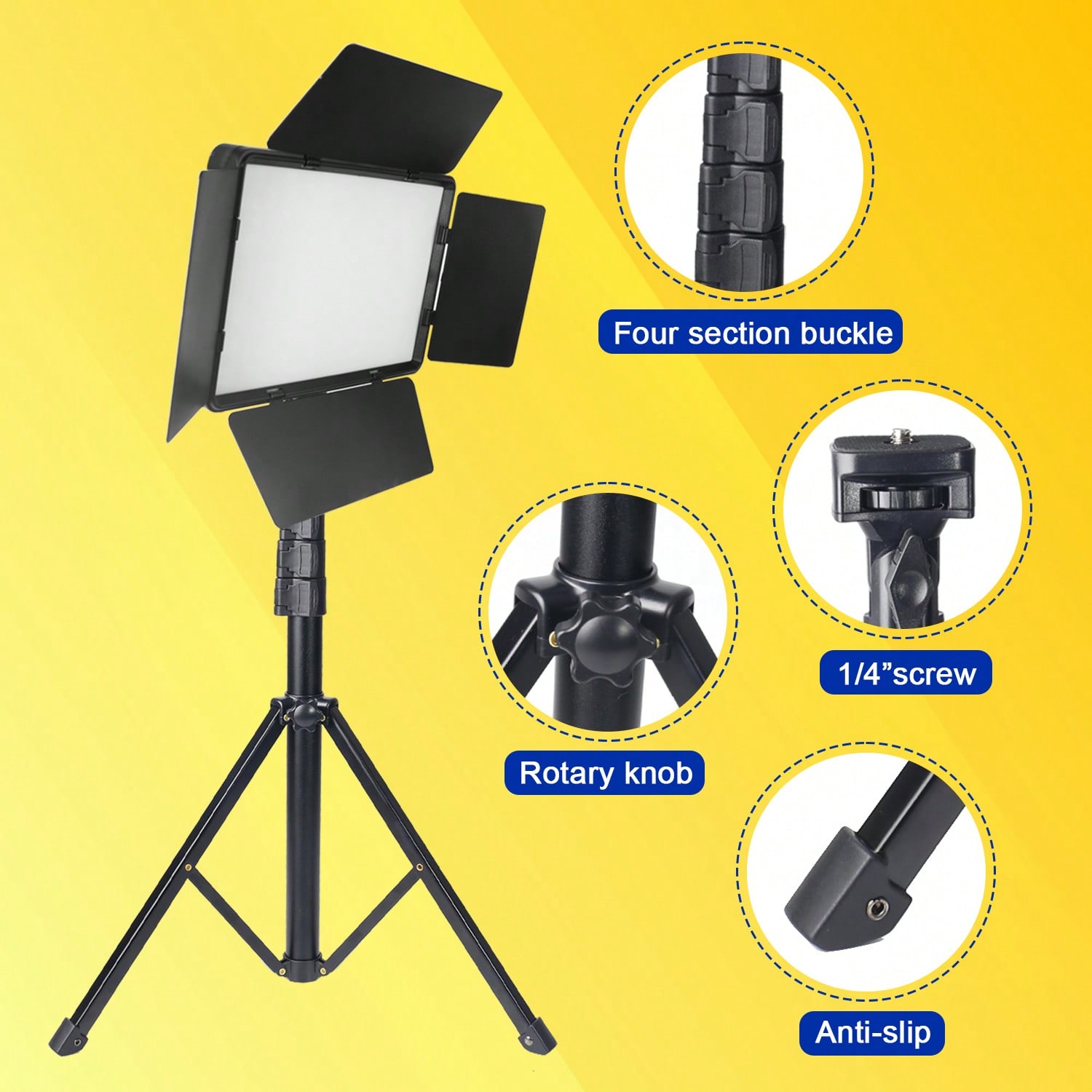 145cm Adjustable Tripod LED Sq - Photography Is reseña y precio