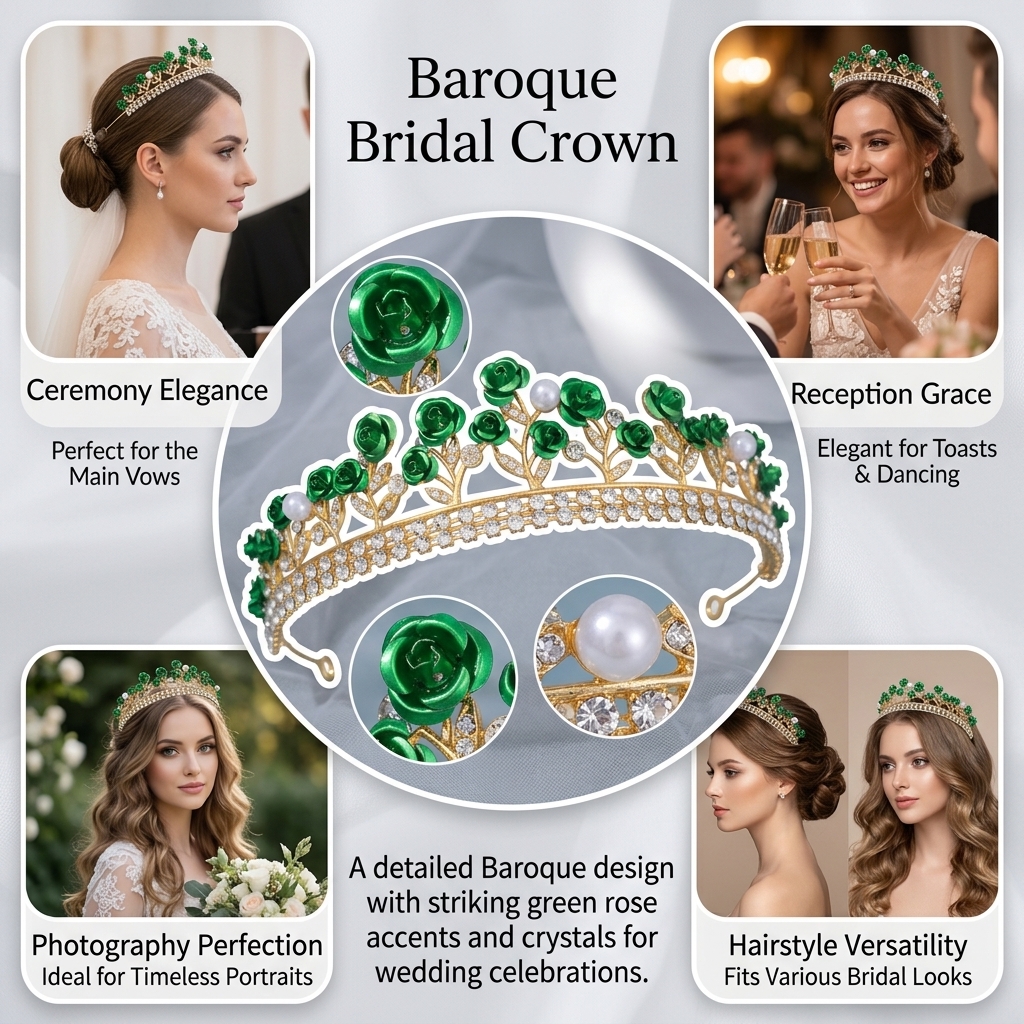 Baroque Ceramic Bridal Crown R - Photography Is reseña y precio