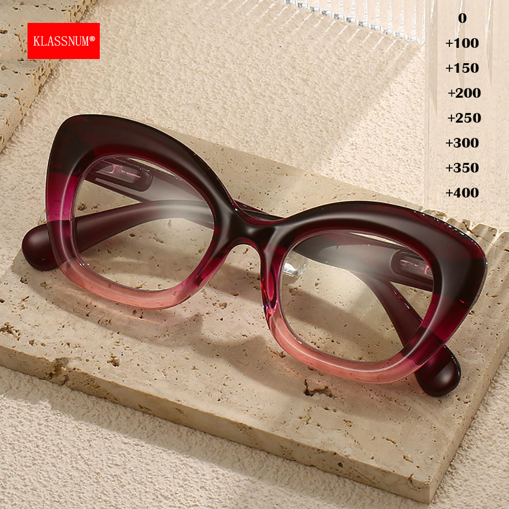 KLASSNUM Trendy Bold Lines Cat - Eye Piece Magnifier reseña y precio
