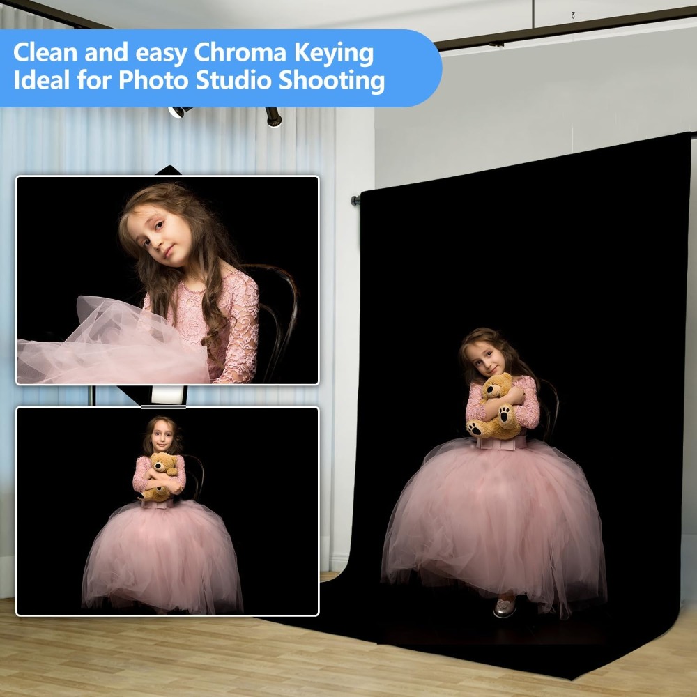 Black Background for Photograp - Photography Backdrop Muslin reseña y precio