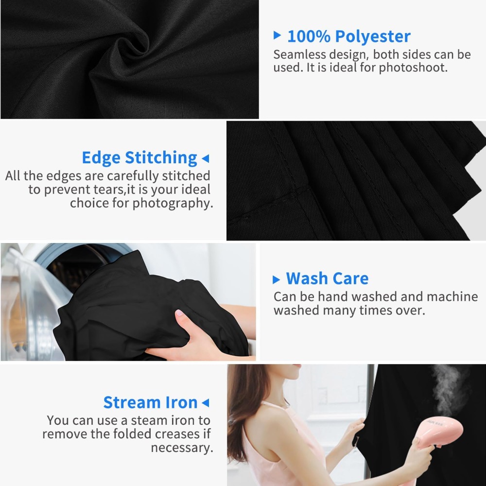Black Background for Photograp - Photography Backdrop Muslin reseña y precio