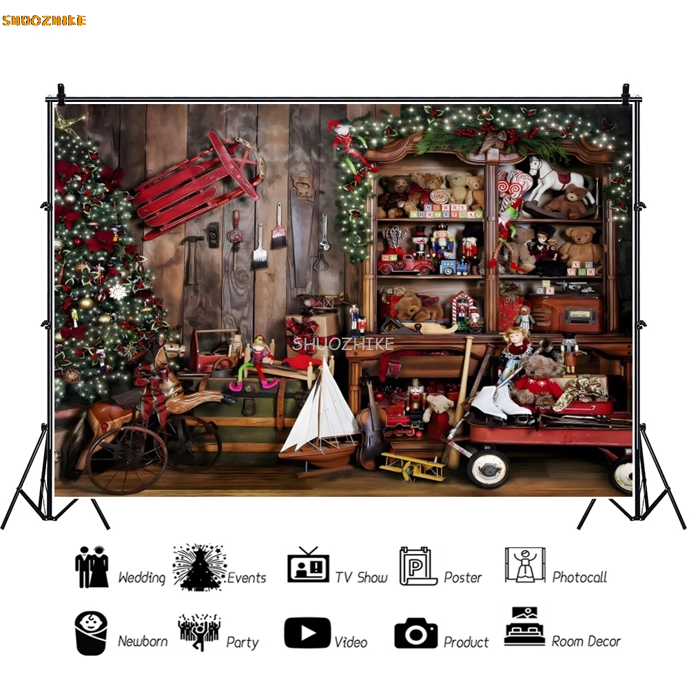 Winter Christmas Photographic  - Photography Backdrop Muslin reseña y precio