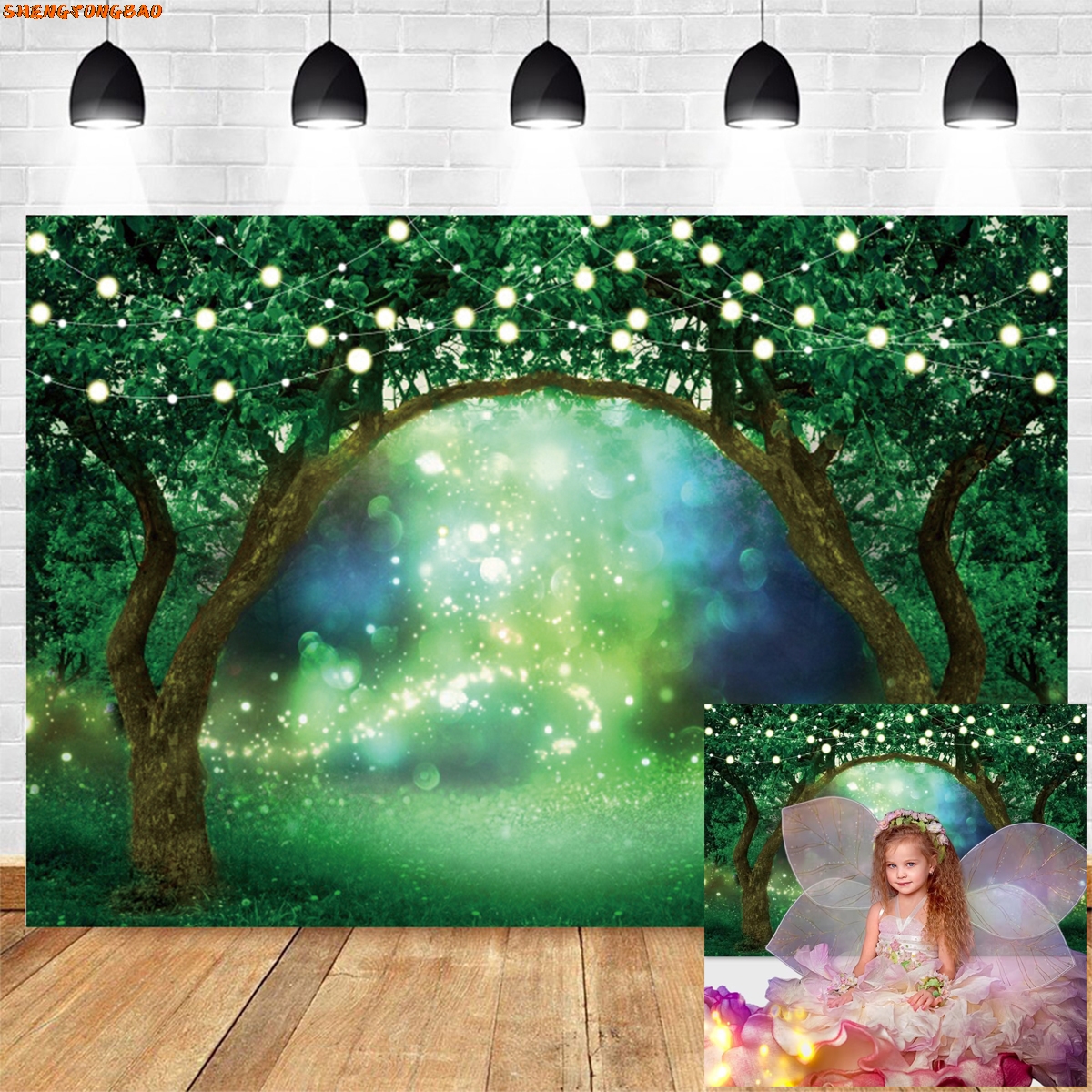 Fairy Tale Enchanted Forest Ba - Photography Backdrop Muslin reseña y precio