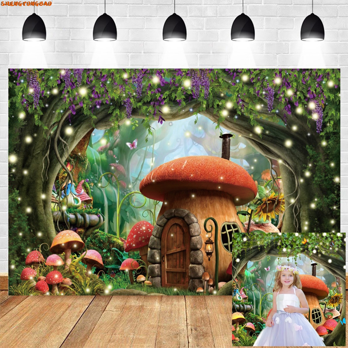 Fairy Tale Enchanted Forest Ba - Photography Backdrop Muslin reseña y precio