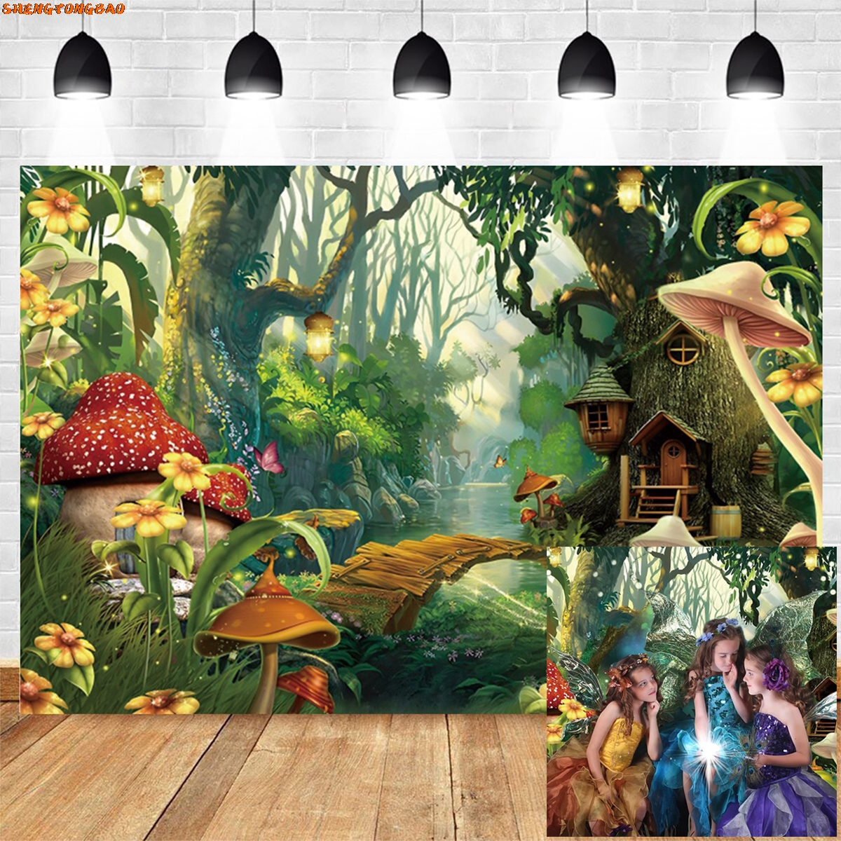 Fairy Tale Enchanted Forest Ba - Photography Backdrop Muslin reseña y precio