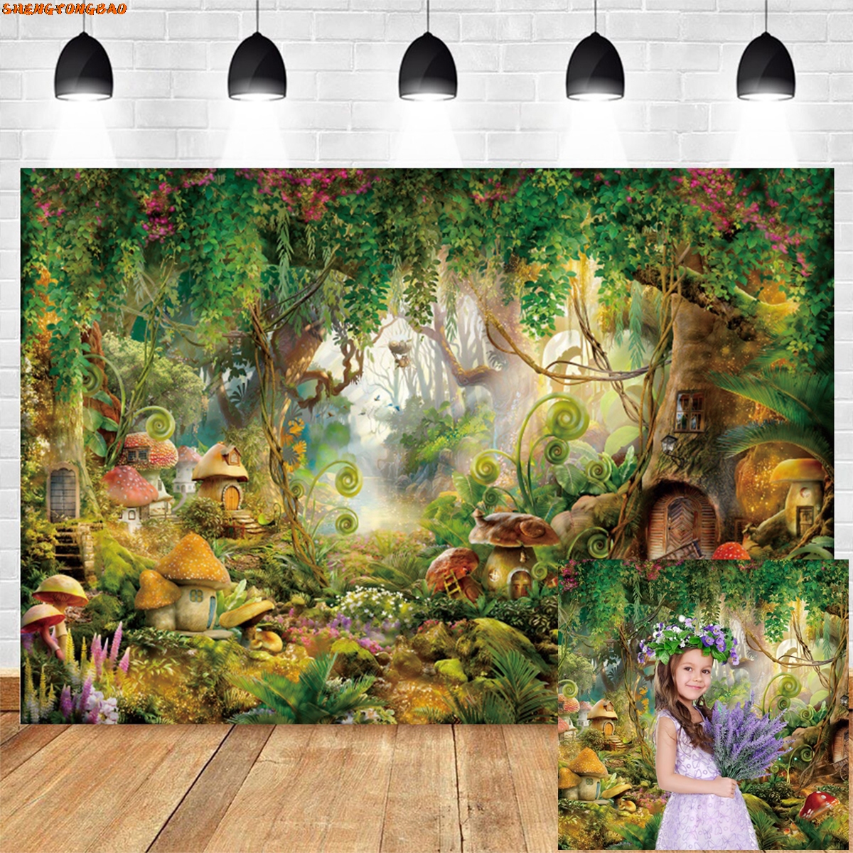 Fairy Tale Enchanted Forest Ba - Photography Backdrop Muslin reseña y precio