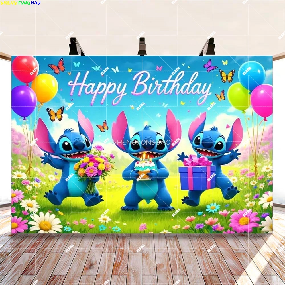Disney Lilo And Stitch Theme B - Photography Backdrop Muslin reseña y precio